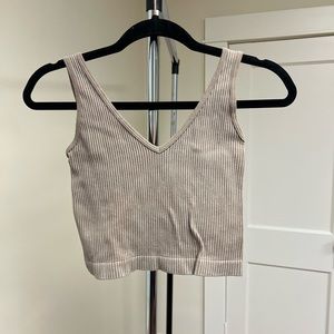 Brown Cropped Tank Top
